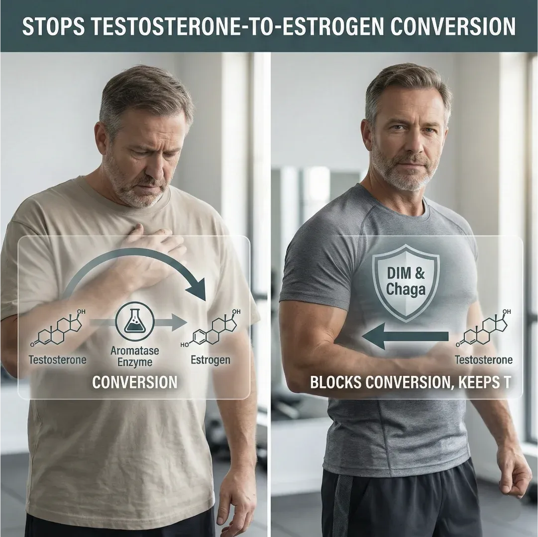 4. ✅ Stops Testosterone-To-Estrogen Conversion (Why You Have Man Boobs)