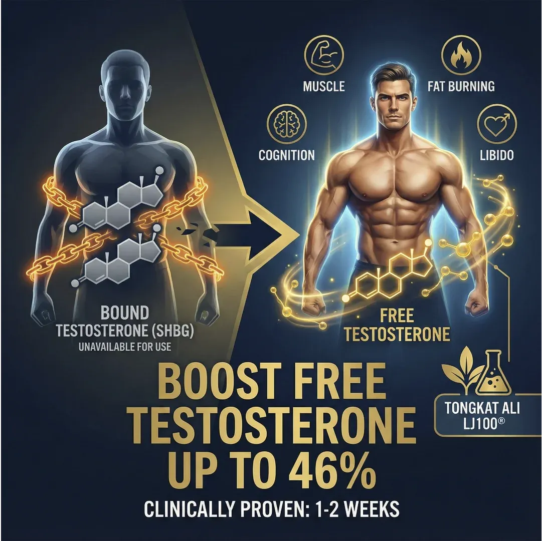 6. Boost Free Testosterone Up To 46%—The Form Your Body Actually Uses